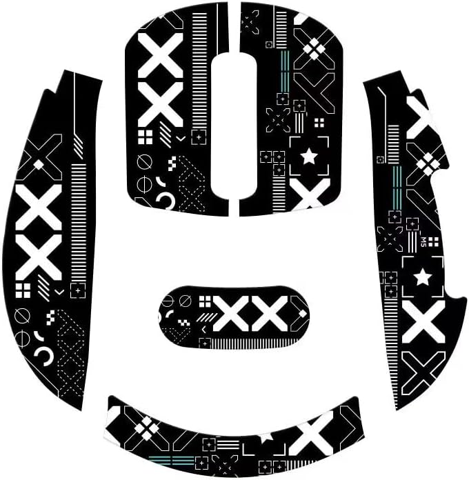 MANBASNAKE Mouse Anti Slip Grip Tape, Pre-Cut Universal Griptape for Superlight Wireless Gaming Mouse Skins, Sweat Resistant, Elastics Refined Side Grips, Easy to Apply, Ultra-thin 0.5mm (0.02in) - Black - Image 1